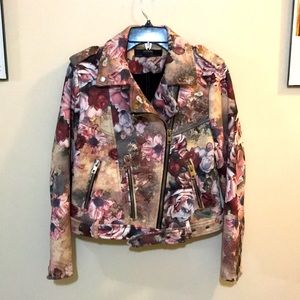 Zara Faux Suede Biker Jacket